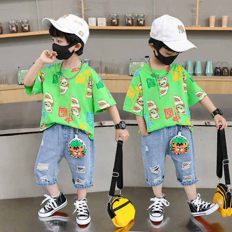 Boy Clothing Boy Suit Summer Clothes 2022 New Children Summer Two Sets Children Short Sleeve Summer Clothes Handsome