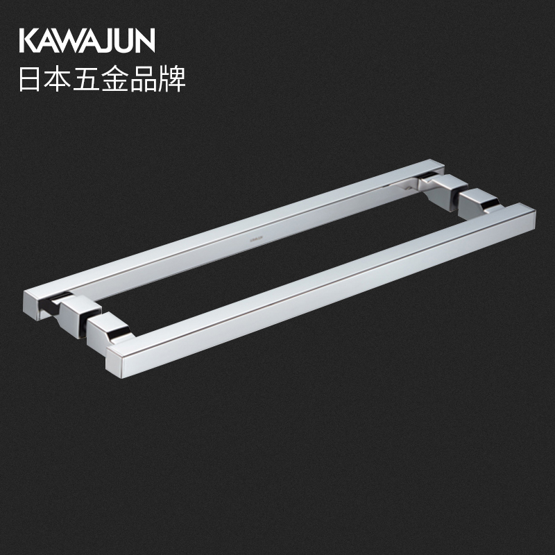 KAWAJUN glass door handle dressing room door handle thickened stainless steel shower room handle square tube big handle