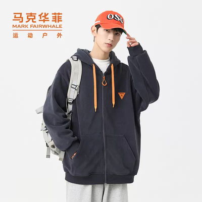 马克华菲2023男女情侣款抓绒衣