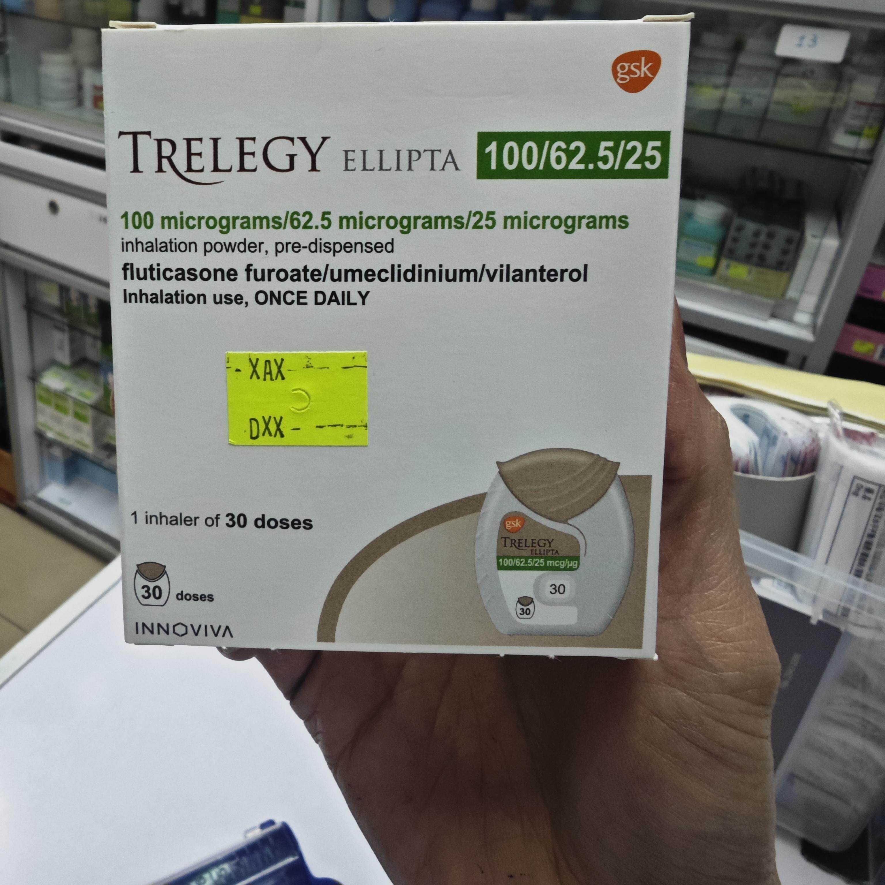 英国Trelegy Ellipta 100/62.5/25 30次