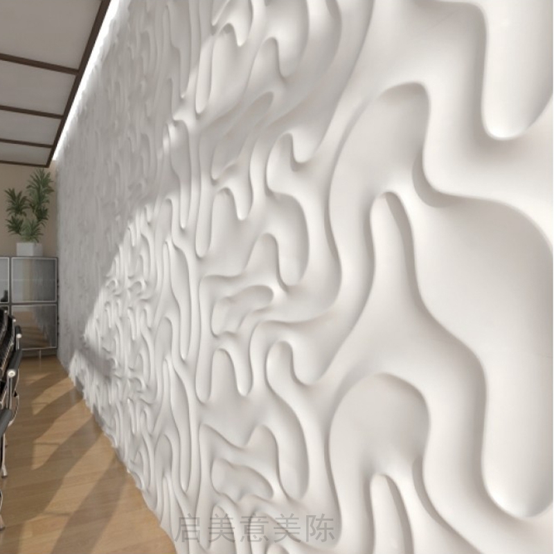 The hotel is decorated with FRP wall lobby hall grc special-shaped wall relief European-style sandstone convex carving manufacturer custom