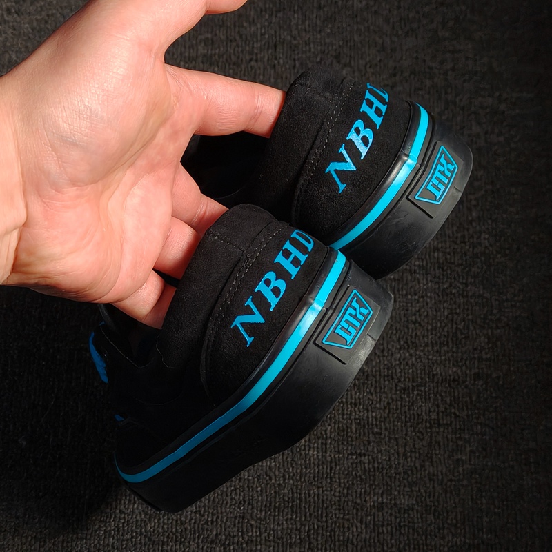 Nbhd Collaboration with Ftmd, New Suede Blue-Black Sneakers for Men and Women, Retro Suede Casual Shoes