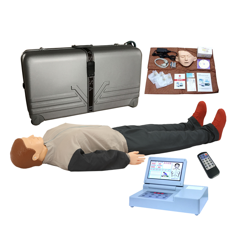 Shanghai model cpr cardiopulmonary resuscitation simulation artificial breathing chest compression mannequin pre-hospital medical training dummy safety first aid training rubber man CPR690S remote control lithium battery