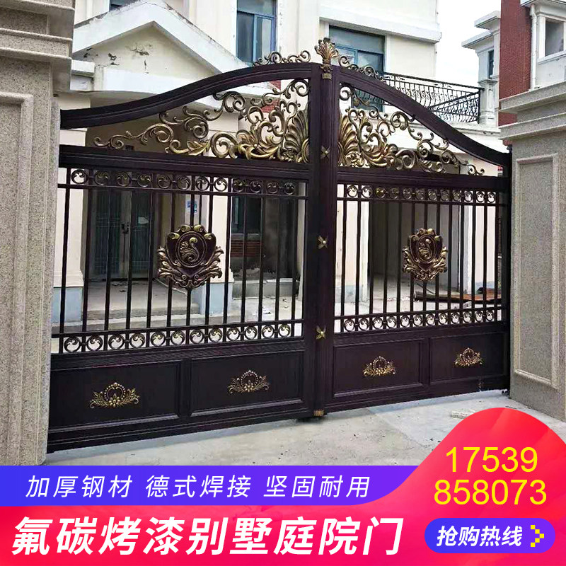 New European stainless steel door custom built garden villa opens the door to the outdoor rural yard wall door