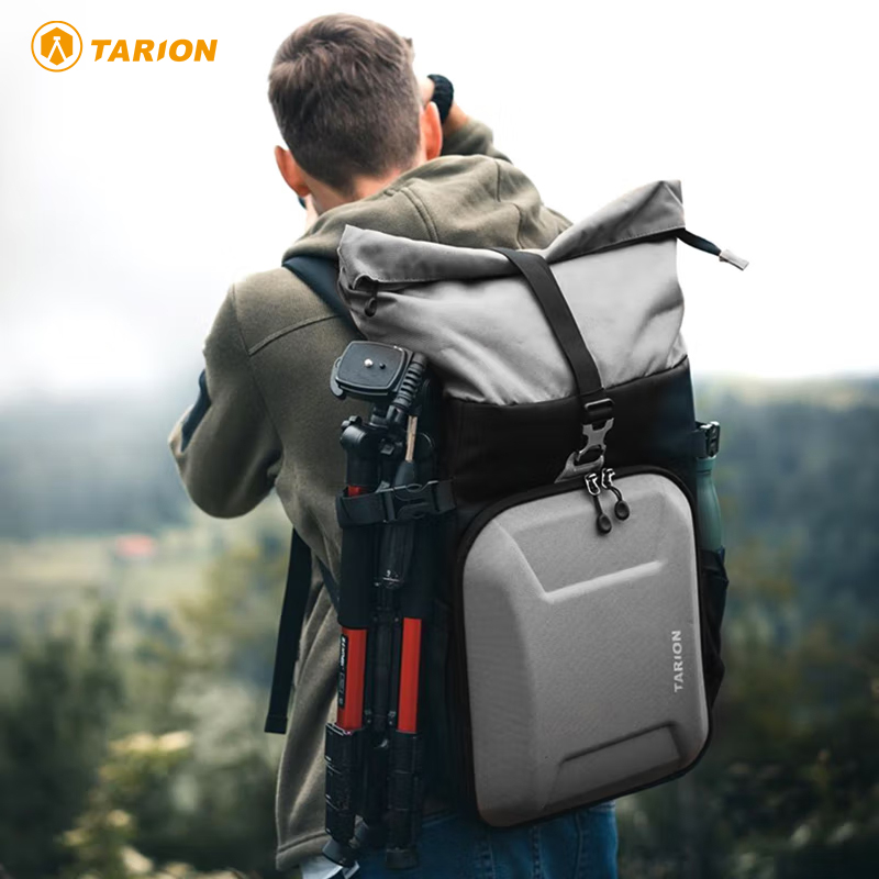 TARION Tu Linglong カメラバッグ プロフェッショナル ショルダー カメラバッグ 大容量 SLR Canon ハードシェル 衝突防止 防水 マイクロ シングル バックパック 多機能 旅行 カメラバッグ XH