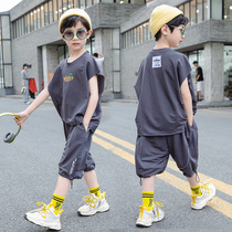 Boys Summer Dress Suit 2021 Summer New Handsome Childrens Vest Summer Korean Boy Tide Clothes