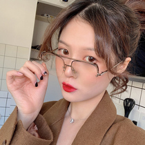 Yi Yan Qianxi same glasses frame mens tide Net red plain face box optical myopia can be equipped with degrees