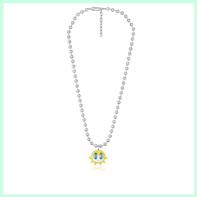 Newjeans Style Ocean Pufferfish Sea Monster Bead Necklace Niche Fun Cute High-End Unisex Pendant