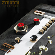 ZYRODIA home kung fu tea set Small set high end Japanese living room Gold teapot bearing tea cup whole set of gift box