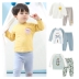 Childrens đồ ngủ mùa xuân và mùa thu nam Thin Long Sleeve bé Home Suit nam trẻ em Quần áo trẻ sơ sinh Set. 