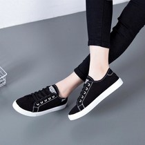  2019 new canvas top trend canvas shoes womens summer black shoes breathable flat tide shoes new canvas womens shoes shoes