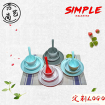 Personality Hotels Brief About Four Pieces Of Clothing Creative Fire Pot Shop Melamine Cutlery Thicken Restaurant Swing Table Dishes Commercial