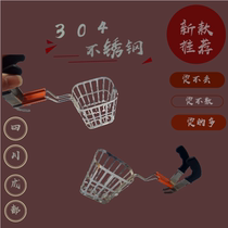Commercial featured thickened stainless steel creative hot pot Rinse Vegetable Funnel Mesh Red Boiled brain Flower Rinse Belly hot pot Boiling Hot Pot leaking spoon