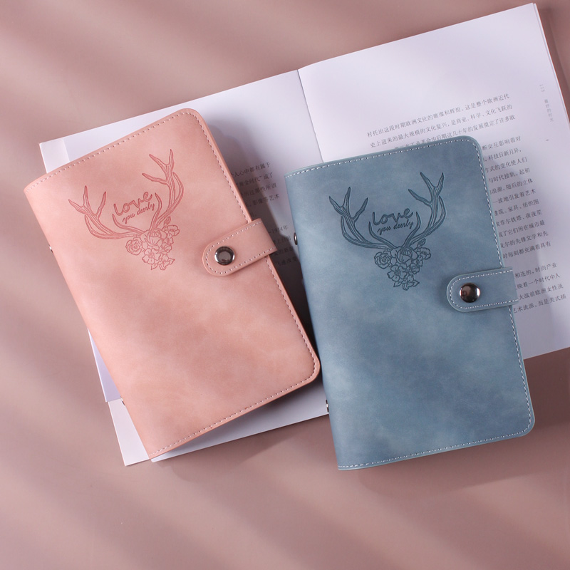 Loose-leaf Notebook Removable Clasp a6 Notebook Minimalist College Student Living Page Clip Soft Leather Notebook Portable Small Clear New Hand Ledger This Hand Ledger This Day Note This card with upscale Blank Bench