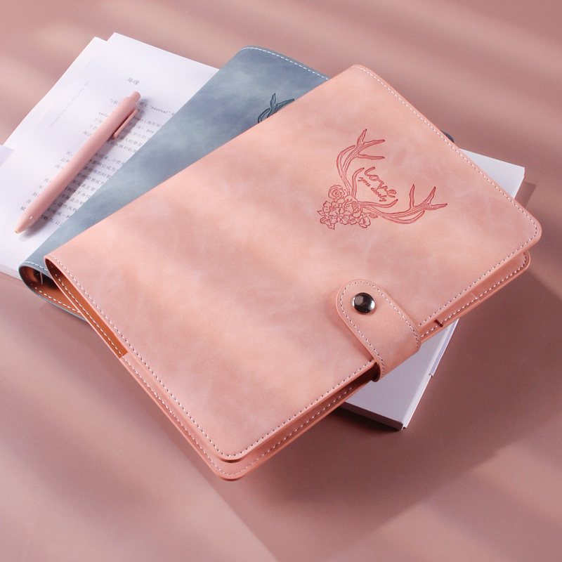 Notebook a5 loose-leaf paper art delicately delivered engraving soft leather hand tent This detachable reading note clasp examination and research Bench hand ledger drawing blank This brief creative day remember book