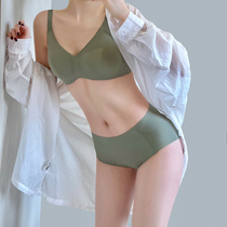 No-mark underwear female summer gathering large breasted chest for small breasts 2021 new collection of Deputy Dairy anti-sagging without steel ring thin bra