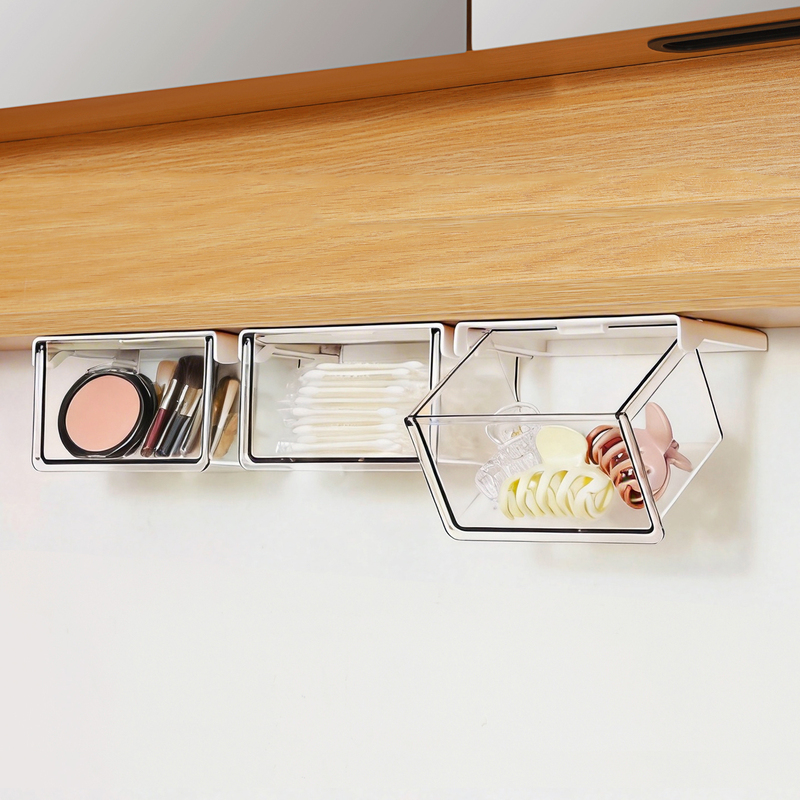 Drawer-Style Storage Box under the Mirror Cabinet, Bathroom Cosmetics, Makeup Remover Cotton Pads, Cotton Swabs, Transparent Storage Rack, Organizer Box Drawer-Style Storage Box under the Mirror Cabinet, Bathroom Cosmetics, Makeup Remover Cotton Pads, Cotton Swabs, Transparent Storage Rack, Organizer Box