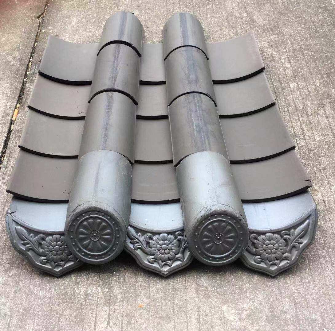 Antique eaves Blue tile Blue brick Tile roof Ancient building roof Grey tile Chinese roof design Garden retro