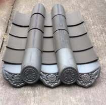  Antique eaves Green tile Green brick tile roof Ancient building roof Gray tile Chinese roof design Garden retro