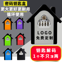 Jinhao decoration password key box Cats eye wall-mounted site key password box B & B password lock key box
