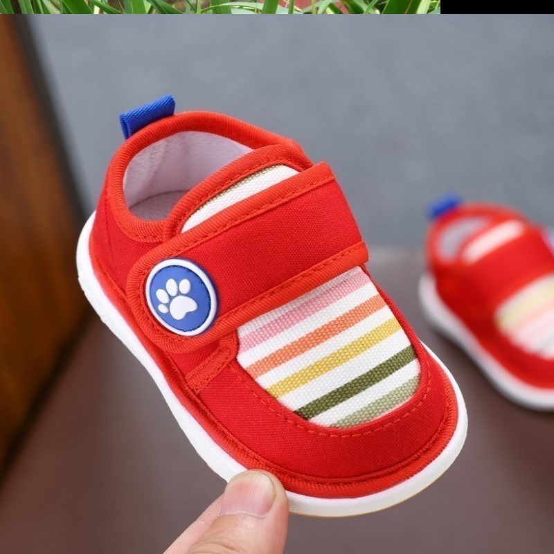 Children's shoes Toddler year-old female baby Male and female baby call with a loud sound Non-slip step shoes baby shoes soft sole