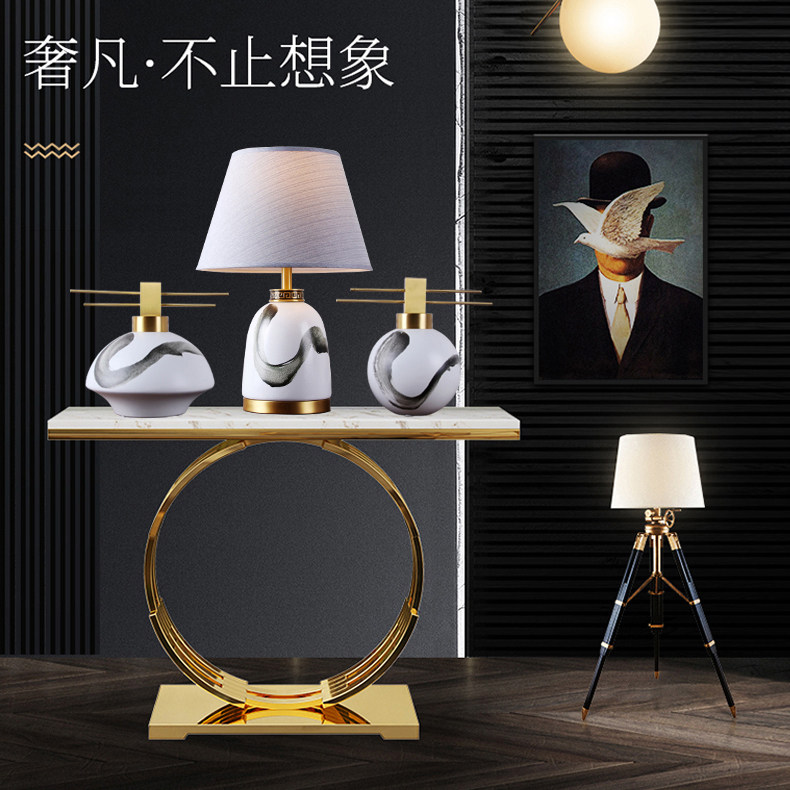 Jingdezhen ceramic decorative table lamp decoration ceramic storage jar vase living room TV cabinet porch hotel club