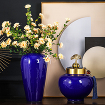 American New Chinese European-style Jingdezhen Ceramic vase swinging piece Living room Book room Xuanguan TV Cabinet Tea Table Decoration