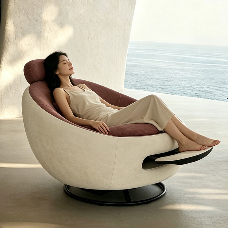 Rocking Round Chair for Living Room, Small Apartment, Leisure Chair, Can Sleep and Recline, Internet-Famous Multifunctional Bedroom Swivel Single Sofa Chair Rocking Round Chair for Living Room, Small Apartment, Leisure Chair, Can Sleep and Recline, Internet-Famous Multifunctional Bedroom Swivel Single Sofa Chair