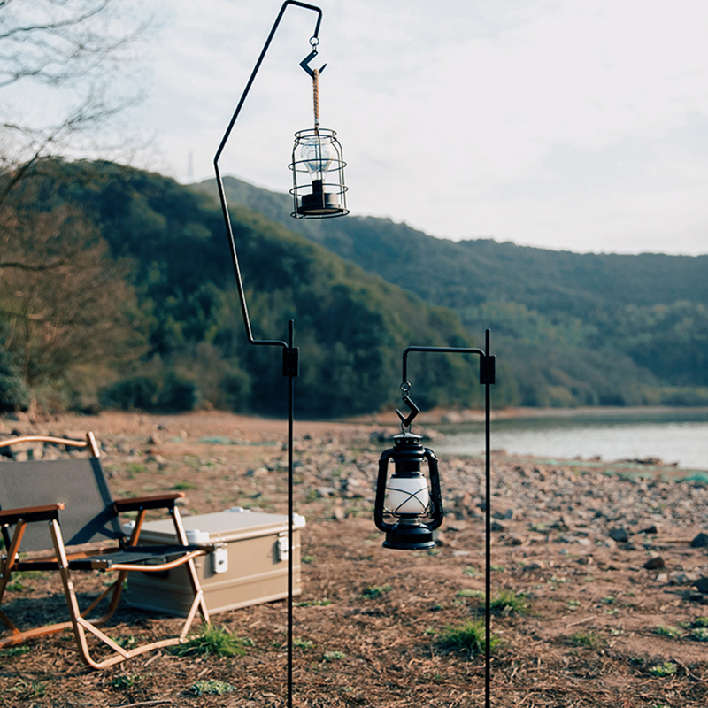 Outdoor camping iron lamp rack removable combination lighting kerosene lamp camp lamp rack