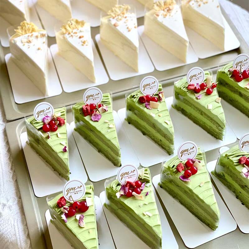 Cake Base Triangle Rectangular Mille-Feuille Pastry Dessert Sliced Mousse Dessert Packaging Box Spacer Box Paper Tray