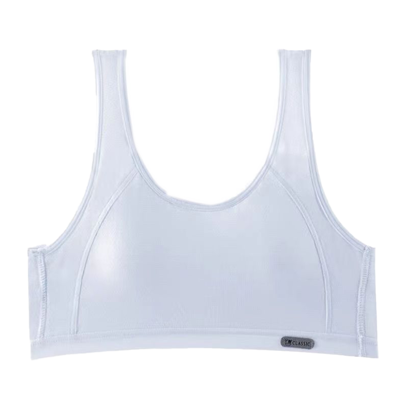 Pure cotton girls underwear fixed cup machine washable