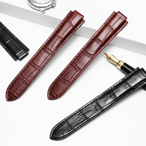 Cartier, воздушный шар, складной ремешок для часов, оригинальные кожаные часы подходит для мужчин и женщин, из натуральной кожи, крокодиловый принт, воловья кожа