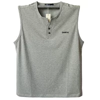 Áo thun không tay thấm mồ hôi vest thể thao rộng vai rộng màu rắn vest nam mùa hè đáy vest cotton v cổ thủy triều - Lót áo thể thao nam