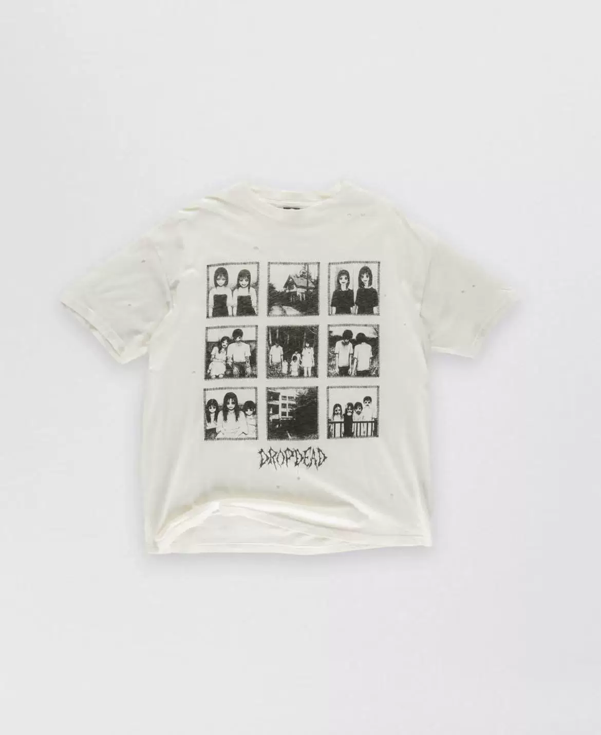 DropDead 25SS PALEMOURNING Mourning Box Gothic Visual Short Wide Hole футболка