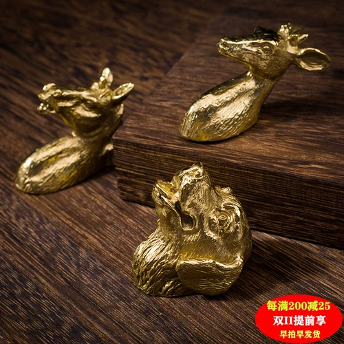 Одиночная ручная дверь Creative Nordic Ins Golden Animal Series серия шкаф