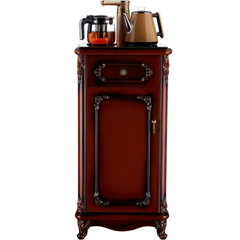 Phong cách châu Âu retro gỗ gụ màu rắn gỗ tự động máy trà thanh sàn thẳng đứng máy uống nước nóng ngay lập tức - Nước quả