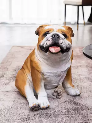 European-style living room entrance pit bull dog large floor decoration creative home new house decoration craft gift decoration decoration
