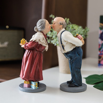 Home point beautiful home decoration old man Old Man old woman small decoration piece for wife husband wedding anniversary gift