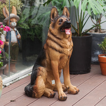 Home spot beautiful animal sculpture crafts large wolf dog ornaments home living room courtyard decorations floor decoration