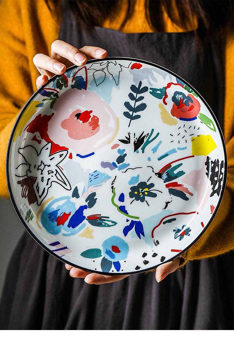 Japanese ceramics tableware for series suit household soup plate job 0 mark cup plate the wind restoring ancient ways