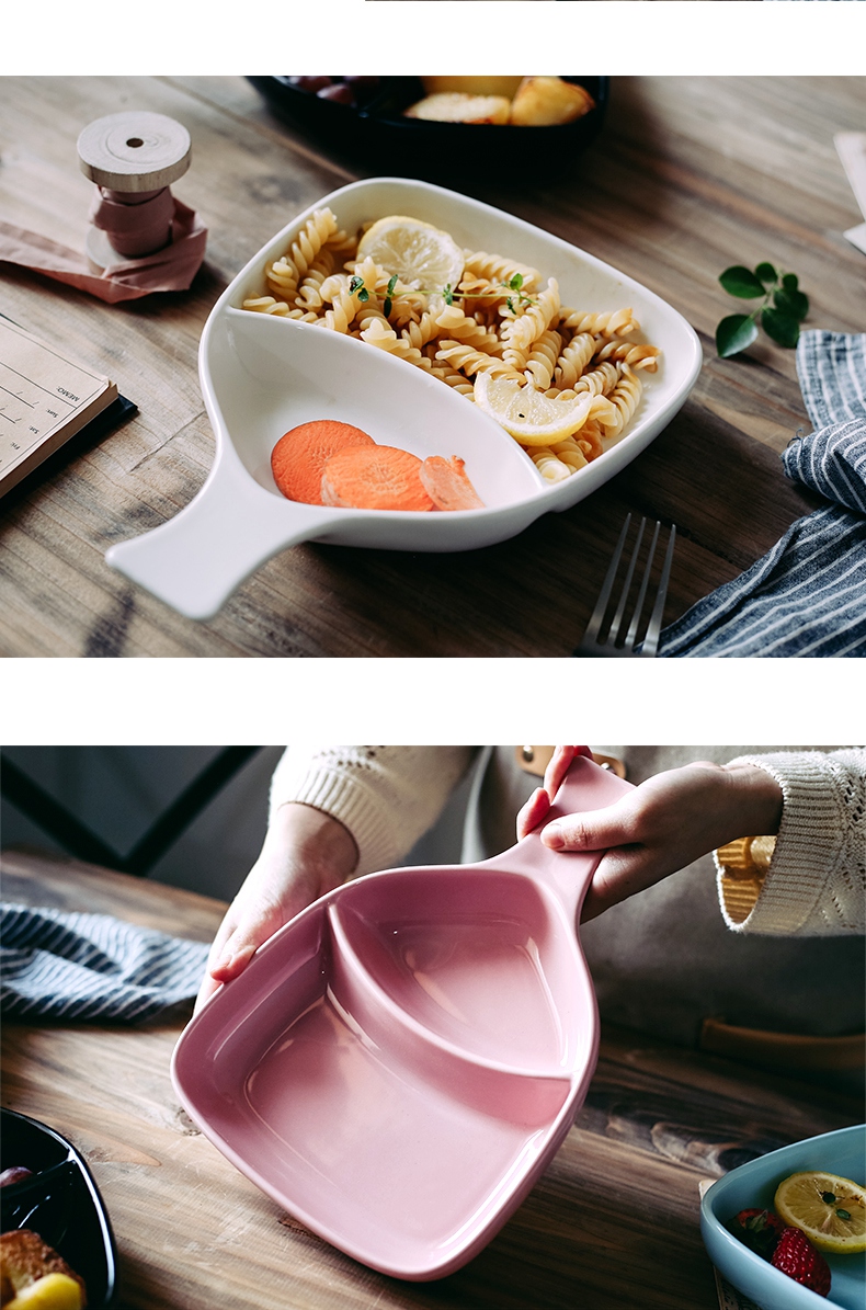 The Nordic idea cellular ceramic baking bake oven FanPan cheese pan handle with handle special frame microwave oven