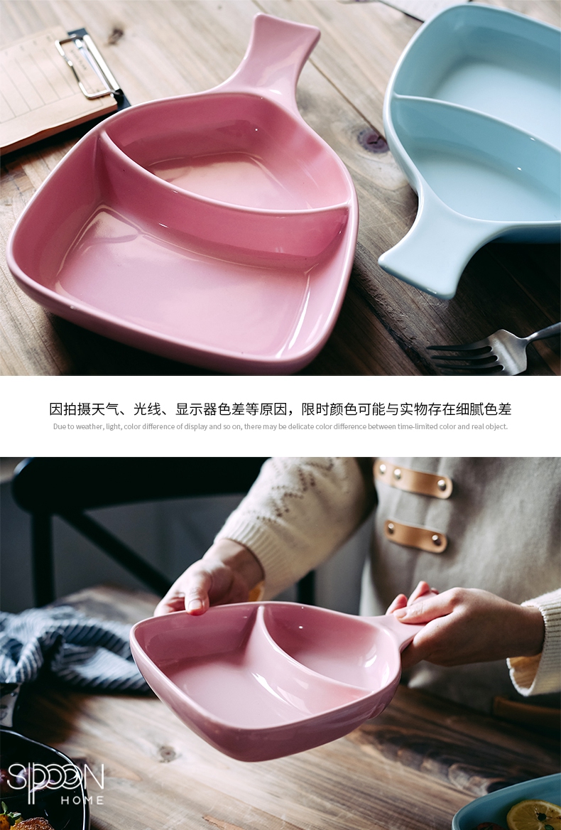 The Nordic idea cellular ceramic baking bake oven FanPan cheese pan handle with handle special frame microwave oven