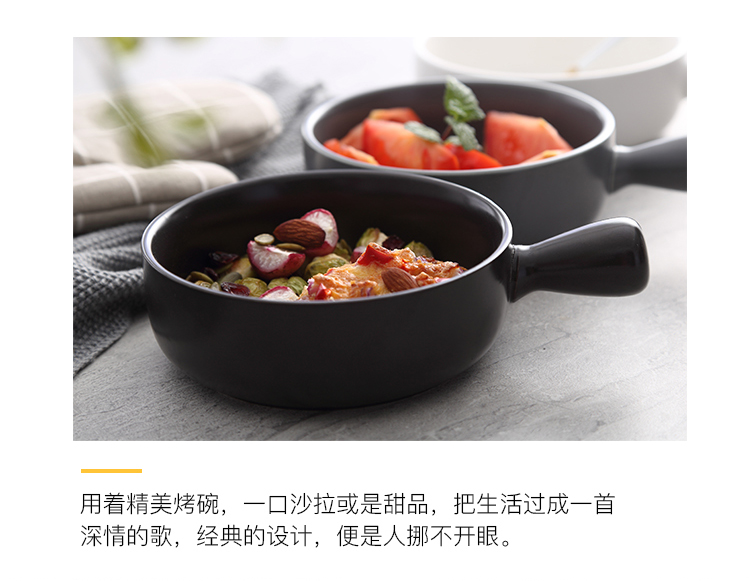 For jobs creative household ceramics single handle bowl bowl of cheese baked baking oven baked red bowl bowl For FanPan job network