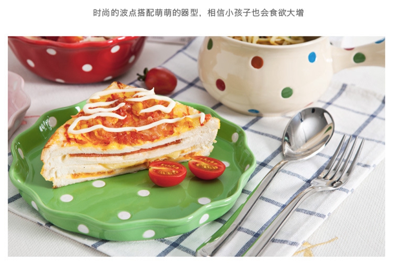 Household ceramics dishes tableware wave some Korean dishes, lovely dessert salad bowl bowl rainbow such as bowl bowl suit