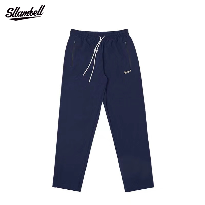 Sllambel Sports Trendy Pants with Zipper Pockets, Loose Casual Training Fitness Unisex Basketball Sweatpants, Thin Style Sllambel Sports Trendy Pants with Zipper Pockets, Loose Casual Training Fitness Unisex Basketball Sweatpants, Thin Style