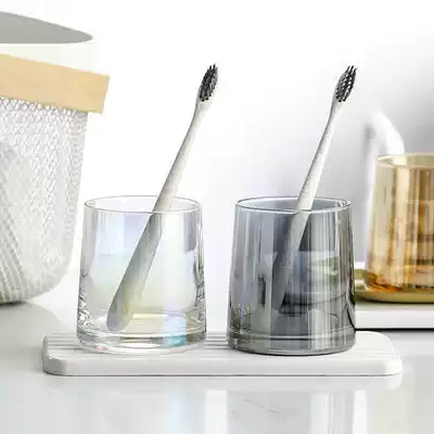 Toothbrush cup set combination Family mouthwash cup household simple Nordic couple a pair of creative glass mouthwash cup