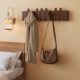 Piano Key-Shaped Wooden Coat Rack, Wall-Mounted Hook for Entryway, Wall Hook for Hanging Clothes Behind the Door
