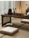 Folding Tatami Tea Table, Antique-Style Bay Window Small Table, Chinese-Style Creative Balcony Solid Wood Low Table, Bedroom Floor Sitting Table