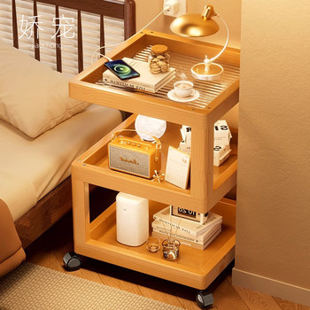 Medieval-Style Bedroom Bedside Cabinet, Home Bedroom Bedside Storage Rack, Movable Storage Cabinet, 2026 New Hot Model