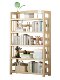 All Solid Wood Bookshelf Floor-Standing Storage Rack Bookcase Home Integrated Office Wall-Mounted Vertical Pine Storage Cabinet